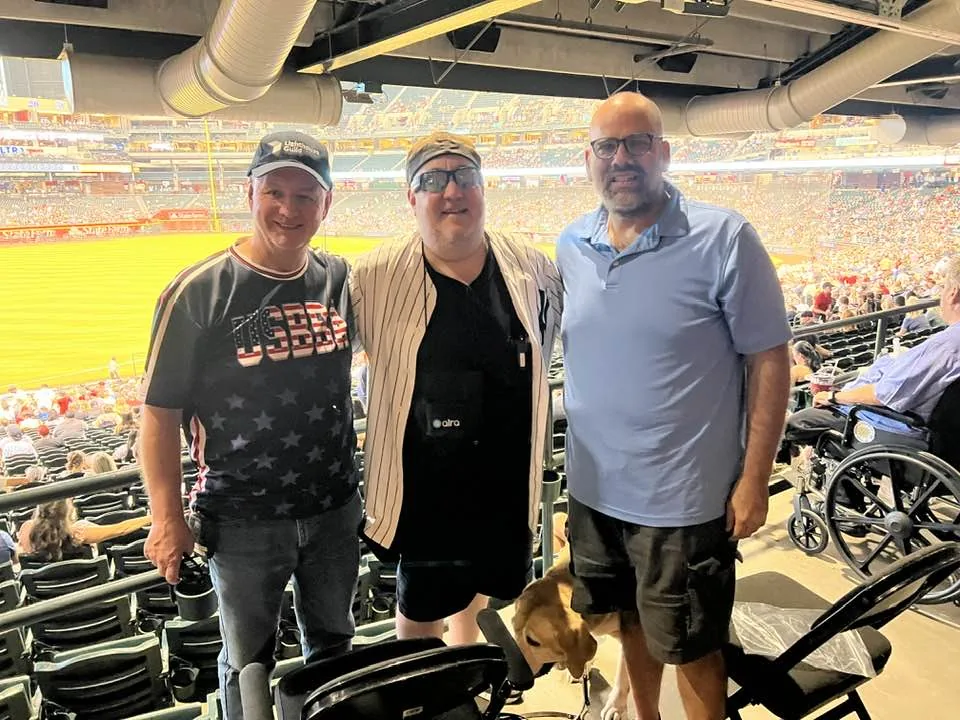 Ed, Brian, and Dave at the Arizona Diamondbacks game.