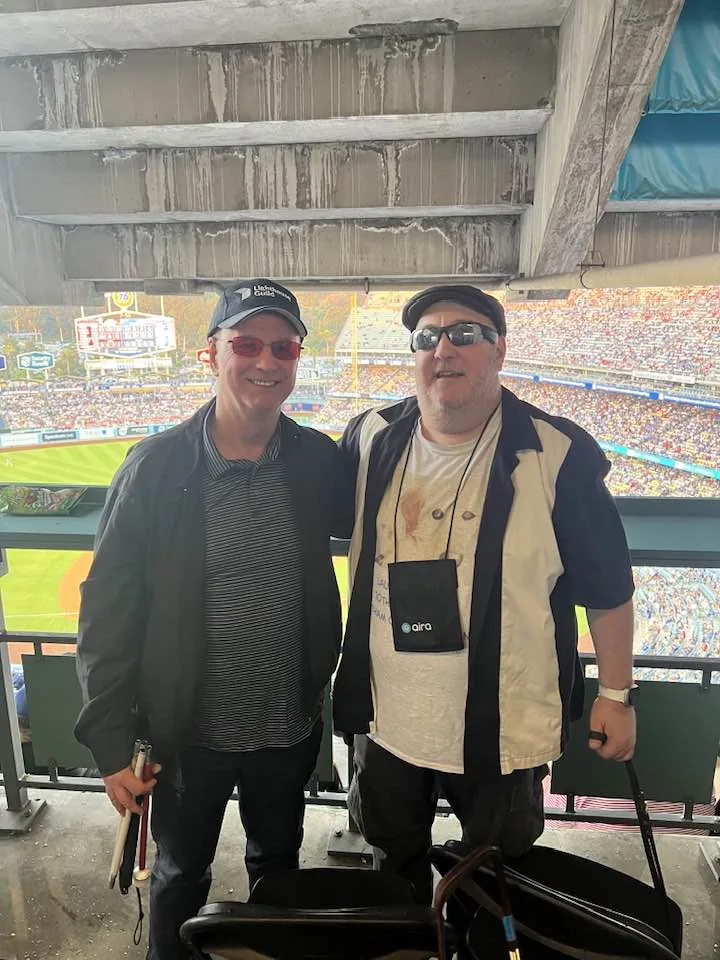 Ed and Brian at Dodger Stadium.