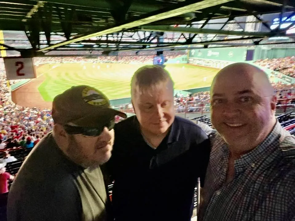 Brian, Mika, and Jeff at Fenway Park.